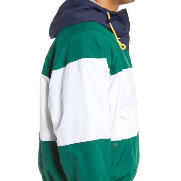 Polo Sport Fleece-lined Jacket In White/cruise Nvy/forest (size Sm) - Picture 5 of 7